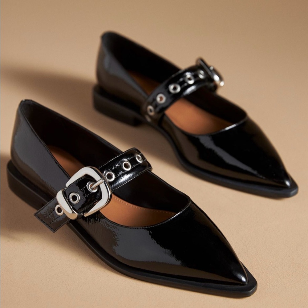 Maeve Pointed-Toe Moto Mary
Jane Flats